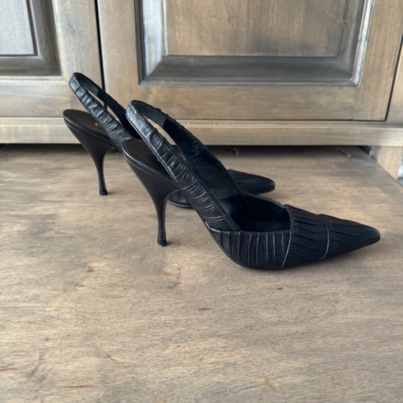 Prada Calzature Donna Slingbacks 36.5 Black - Picture 3 of 6